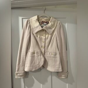 Free People Cream Button-Up Jacket